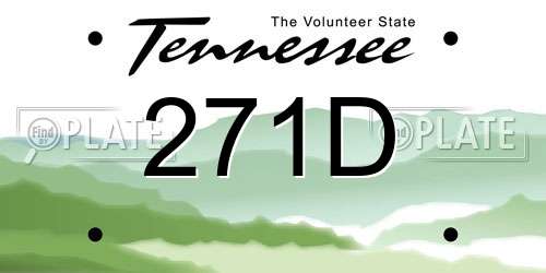 271D Tennessee License Plate