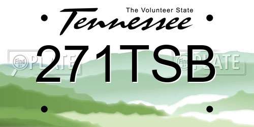 271TSB Tennessee License Plate
