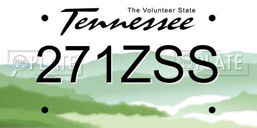 271ZSS Tennessee License Plate