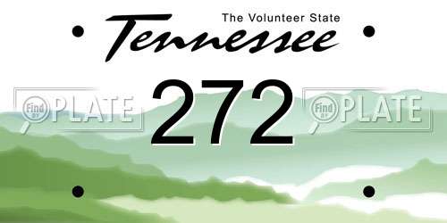 272 Tennessee License Plate