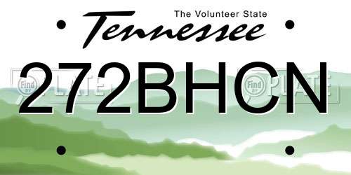 272BHCN Tennessee License Plate