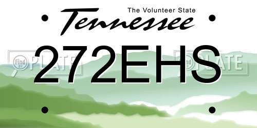 272EHS Tennessee License Plate