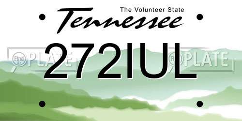 272IUL Tennessee License Plate
