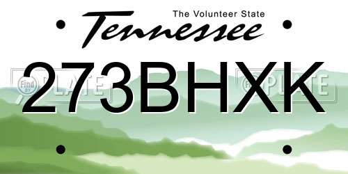 273BHXK Tennessee License Plate