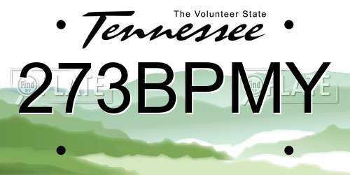 273BPMY Tennessee License Plate