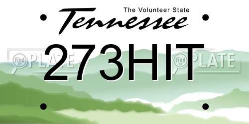 273HIT Tennessee License Plate