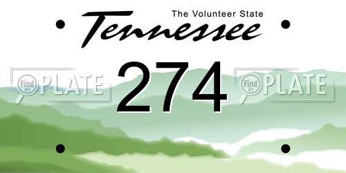 274 Tennessee License Plate