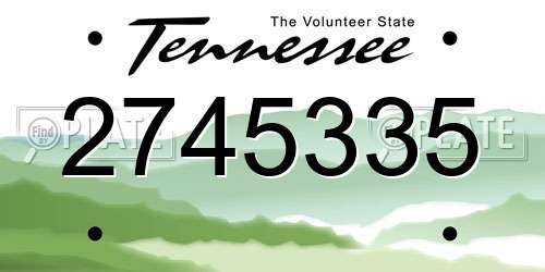 2745335 Tennessee License Plate