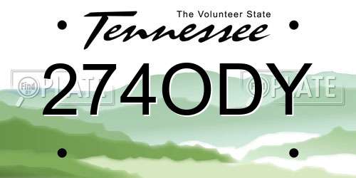 274ODY Tennessee License Plate