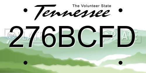 276BCFD Tennessee License Plate