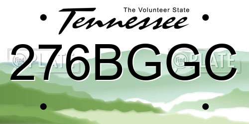 276BGGC Tennessee License Plate
