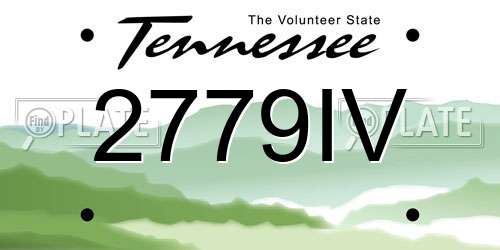 2779IV Tennessee License Plate
