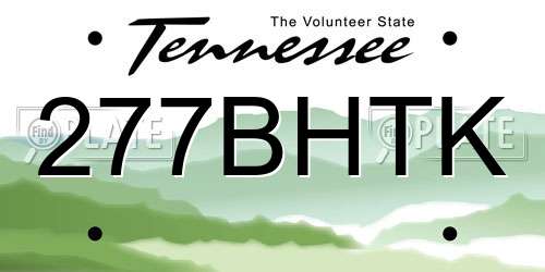 277BHTK Tennessee License Plate