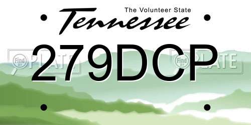 279DCP Tennessee License Plate