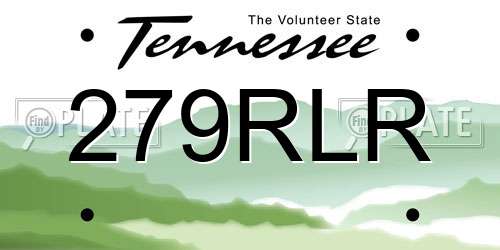 279RLR Tennessee License Plate