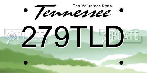 279TLD Tennessee License Plate