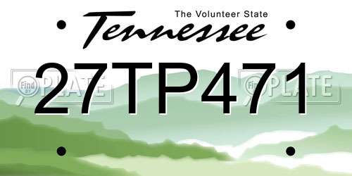 27TP471 Tennessee License Plate