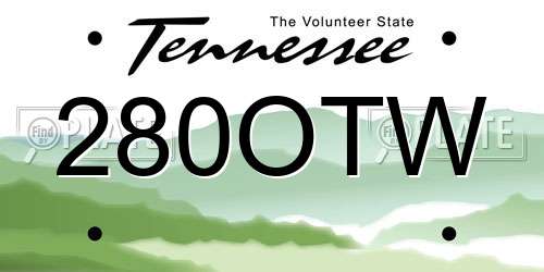 280OTW Tennessee License Plate