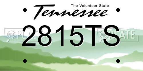 2815TS Tennessee License Plate