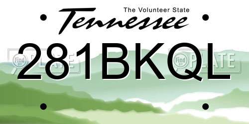 281BKQL Tennessee License Plate