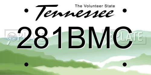 281BMC Tennessee License Plate