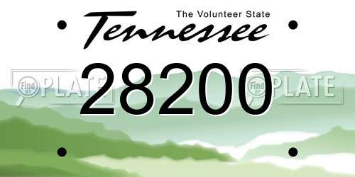 28200 Tennessee License Plate