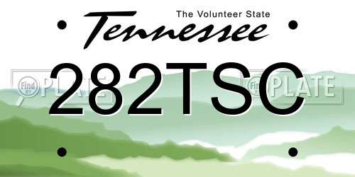 282TSC Tennessee License Plate