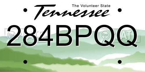 284BPQQ Tennessee License Plate
