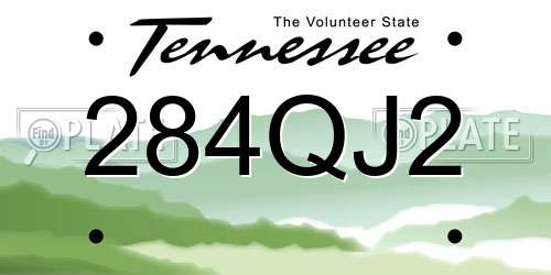 284QJ2 Tennessee License Plate