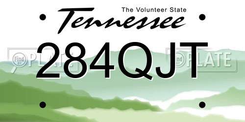 284QJT Tennessee License Plate