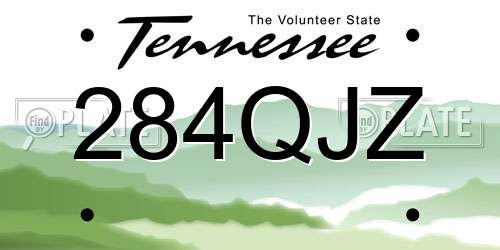 284QJZ Tennessee License Plate