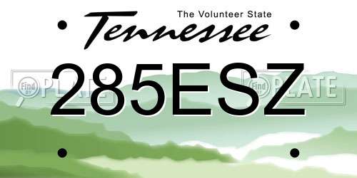 285ESZ Tennessee License Plate
