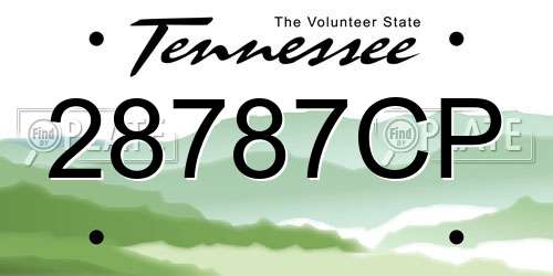 28787CP Tennessee License Plate