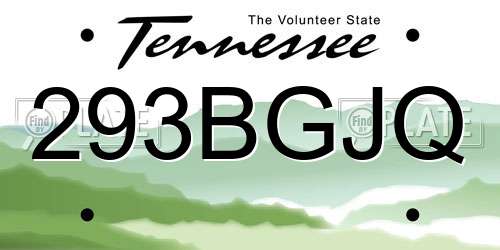 293BGJQ Tennessee License Plate