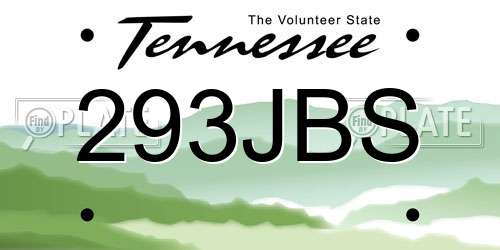 293JBS Tennessee License Plate
