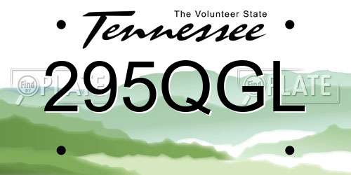 295QGL Tennessee License Plate