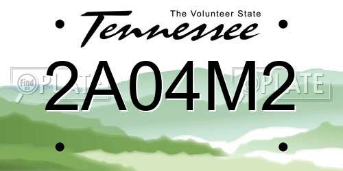 2A04M2 Tennessee License Plate