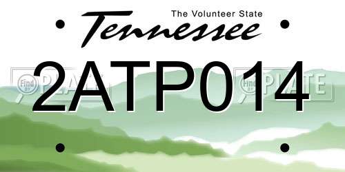 2ATP014 Tennessee License Plate