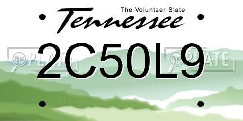 2C50L9 Tennessee License Plate