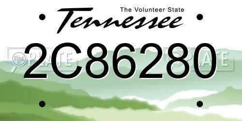 2C86280 Tennessee License Plate