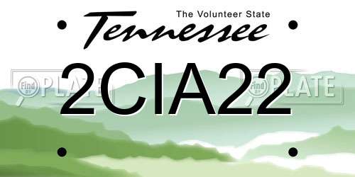 2CIA22 Tennessee License Plate
