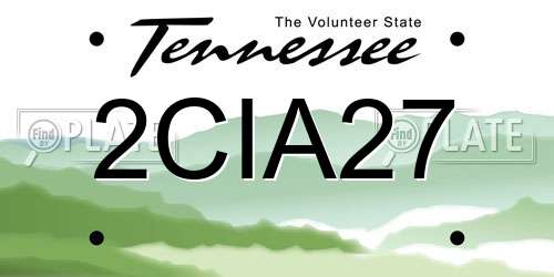 2CIA27 Tennessee License Plate