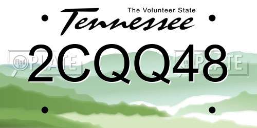 2CQQ48 Tennessee License Plate