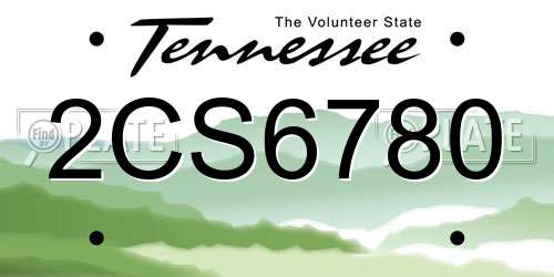 2CS6780 Tennessee License Plate
