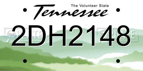 2DH2148 Tennessee License Plate
