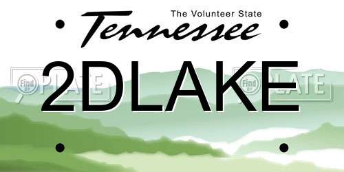 2DLAKE Tennessee License Plate