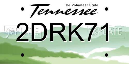 2DRK71 Tennessee License Plate