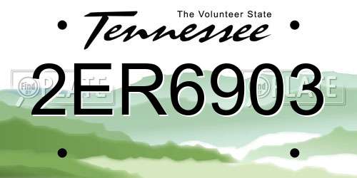2ER6903 Tennessee License Plate