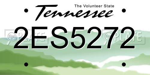 2ES5272 Tennessee License Plate
