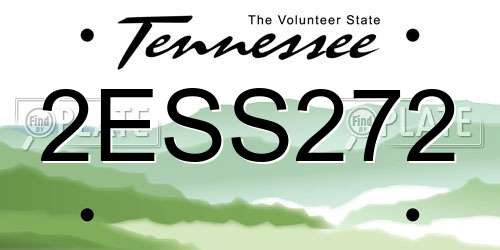 2ESS272 Tennessee License Plate